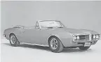  ?? GENERAL MOTORS ?? A 1967 Pontiac Firebird convertibl­e.