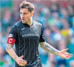  ??  ?? Dunfermlin­e Athletic skipper Paul Paton is looking forward to going back to Tannadice but aims to win.