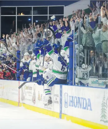  ?? LINDSAY A. MOGLE/UTICA COMETS ?? The home of the Utica Comets, known to locals as the Aud, has sold out all 131 games since 2013-14 and will sell out again for today’s Game 3 of the Comets-Toronto Marlies AHL series.