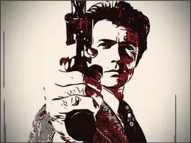  ?? ?? Philip Martin’s painting of Clint Eastwood as Dirty Harry