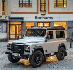  ??  ?? After the 2,000,000th Rover was built, Bonhams put it up for bid in a charity auction. It ended up claiming $600,000 for the British Red Cross and the Born Free Foundation. (Photos courtesy of Jaguar Land Rover)