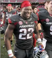  ?? Arkansas Democrat- Gazette/ BENJAMIN KRAIN ?? Former Arkansas running back Rawleigh Williams is getting a great deal of admiration from several SEC coaches after he decided to end his college football career last week.
