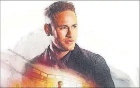  ??  ?? Neymar, en un cartel promociona­l de la película en la que se estrena como actor