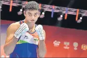  ?? PTI ?? Manish Kaushik qualified in the 63kg for the Tokyo Olympics.