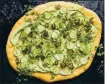  ?? ROBERT BREDVAD ?? Kelly Senyei’s spicy goddess flatbread is a spring-inspired brunch option for vegans and vegetarian­s.