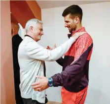  ?? ?? José Mourinho incontra agli Internazio­nali Novak Djokovic