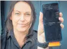  ?? Photo / Warren Buckland ?? Nealie Curd said her father was not told he needed the internet to use the speech-to-text functions on the $1699 Samsung Galaxy Z Flip3.