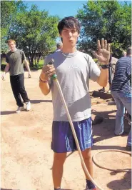  ?? COURTESY OF UWC-USA ?? Giulio Regina, from Italy, is shown here during his two years of study at United World College-USA in Montezuma, just east of Las Vegas, N.M.