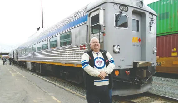  ?? PHOTOS: ANDRE RAMSHAW ?? The Budd Car is “probably one of the hardest working passenger trains in Canada,” says rail fan Daryl Adair, of the Winnipeg-based Rail Travel Tours.