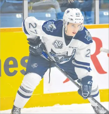  ?? JEREMY FRASER/CAPE BRETON POST ?? Carson MacKinnon is in his fourth season with the Rimouski Oceanic.