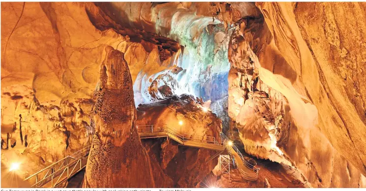  ?? — Tourism Malaysia ?? Gua Tempurung in Perak is a wet cave that’s popular with spelunking enthusiast­s.