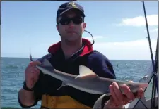  ??  ?? Ciaran Kenny with a Smooth Hound.