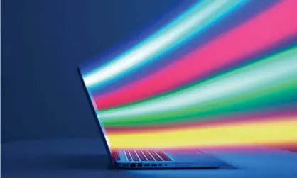  ?? ?? What’s faster than light? Alex’s laptop after he bought a new router. Photograph: John Lamb/Getty Images