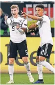  ?? FOTO: AP ?? Deutsche Trümpfe: Timo Werner (li.) und Thilo Kehrer