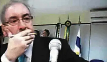  ?? Reprodução ?? O ex-presidente da Câmara dos Deputados Eduardo Cunha (PMDB-RJ), durante depoimento à Justiça Federal em Brasília