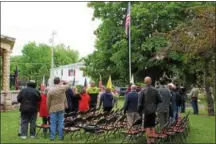  ?? CHARLES PRITCHARD — ONEIDA DAILY DISPATCH ?? Oneida residents at the Oneida Elks Lodge Flag Day Ceremony on Thursday, June 14, 2018.