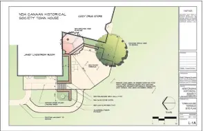  ?? Contribute­d New Canaan Museum and Historical Society / ?? The New Canaan Historic District Commission agreed to the design of a terrace and new walkways to connect historical buildings at the New Canaan Museum and Historical Society. The site plan was received last week.