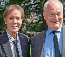  ?? ?? Campaign: Sir Cliff and Paul Gambaccini yesterday