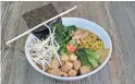  ??  ?? A bowl of vegan ramen at Bubble Noodle in Mesa.
LAUREN SARIA/THE REPUBLIC