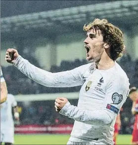  ?? FOTO: EFE ?? Antoine Griezmann abrió la lata para Francia en el triunfo cosechado en Moldavia