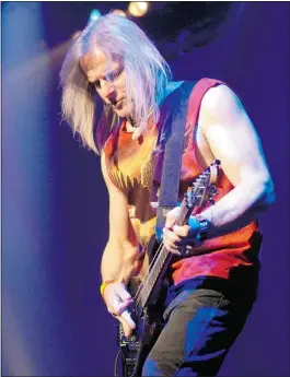  ??  ?? Deep Purple’s Steve Morse rocks the Brandt Centre in Regina on Feb. 16. Deep Purple plays Vancouver tonight.