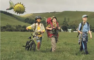  ?? SUPPLIED ?? Bronco (Terrence Daniel), Mallory (Reuben Francis) and Sam (Elizabeth Atkinson) have a maunga to climb to achieve their goal in The Mountain.