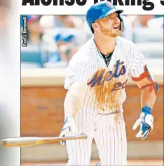  ??  ?? PETE OF STRENGTH: Pete Alonso launches his 30th homer of the season becoming just the third rookie to hit that milestone before the All-Star break.