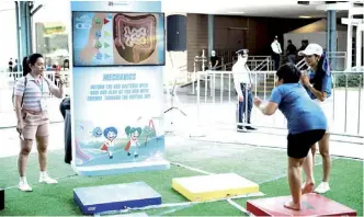  ?? ?? The Erceflora Kiddie’s ‘ Todo Tatag Playground’ helps kids and their parents understand the relevance of gut health