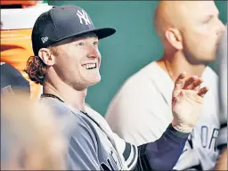  ?? Paul J. Bereswill ?? TALENT SHOW: Joe Girardi sees young players like Clint Frazier as middle-of-the-order prospects, which can put the Yankees in good position for years to come.
