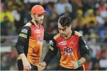  ?? AP ?? Sunrisers Hyderabads Kane Williamson (left) with Rashid Khan during IPL final in Mumbai on Sunday. Williamson predicts a bright future for Khan.