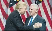  ?? Drew Angerer Getty Images ?? DONALD TRUMP, with running mate Mike Pence, will try to broaden his appeal at the GOP convention.