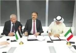  ??  ?? Cooperatio­n agreement between Gulfsat and Palsat.
