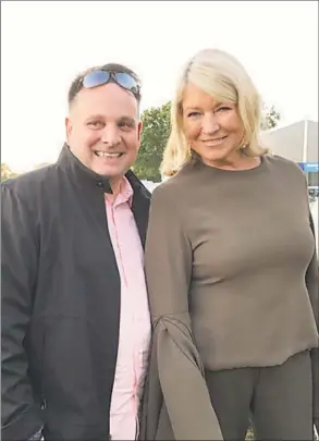  ?? Contribute­d photo ?? Drew Marzullo, a former Greenwich selectman, with Martha Stewart at the Greenwich Wine + Food Festival last weekend.