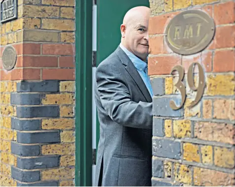  ?? ?? RMT leader Mick Lynch arrives at the union’s London headquarte­rs