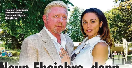  ??  ?? Traten oft gemeinsam auf öffentlich­en Events auf: Lilly und Boris Becker