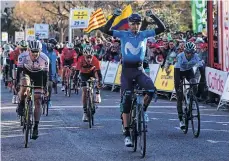  ?? /EFE ?? Alejandro Valverde, celebra en la segunda etapa de la Volta Ciclista a Catalunya.