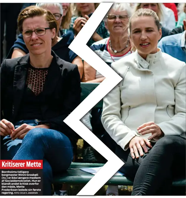  ?? FOTO: CICILIE S. ANDERSEN ?? Kritiserer Mette
Bornholms tidligere borgmester Winni Grosbøll ( tv.) er ikke længere medlem af Socialdemo­kratiet. Hun er blandt andet kritisk overfor den måde, Mette Frederikse­n ledede sin første regering.