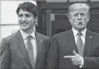  ?? THE ASSOCIATED PRESS ?? Prime Minister Justin Trudeau, left, and U.S. President Donald Trump, shown together last October at the White House in Washington, D.C., have dramatical­ly different agendas when it comes to NAFTA.