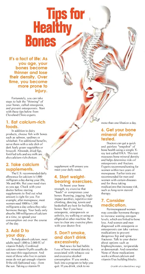 Tips For Healthy Bones Pressreader