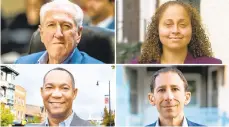  ?? MORNING CALL FILE PHOTOS ?? The 2021 Democratic candidates for Allentown mayor are, clockwise from top left, incumbent Mayor Ray O’Connell, Ce-Ce Gerlach, Matt Tuerk and Julio Guridy.