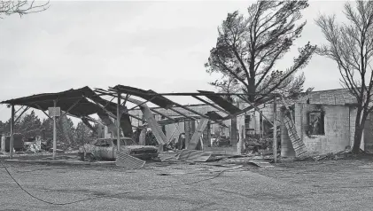  ?? MICHAEL CUVIELLO/AMARILLO GLOBE-NEWS ?? Despite the destructio­n caused by the huge wildfires in the Texas Panhandle, the state's primary elections proceeded largely unhindered.