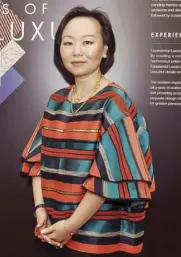  ??  ?? Kohler Co. Kitchen & Bath Asia Pacific president Angel Yang leads the Kohler Design Forum in the Philippine­s defining Experienti­al Luxury in private spaces that create delightful experience­s.