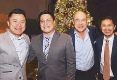  ??  ?? Kevin Tan, Sen. Miguel Zubiri, Felix Ang, and BCDA president Vince Dizon