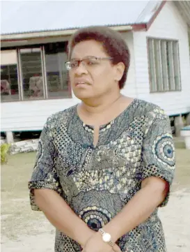  ?? Photo: Nacanieli Tuilevuka ?? Minister for Women, Children and Povery Alleviatio­n Mereseini Vuniwaqa in Kioa Island on August 1, 2018.