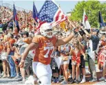  ?? Tom Reel / San Antonio Express-News ?? Senior offensive lineman Patrick Vahe’s first game was against Notre Dame in South Bend, Ind. He said he receved a welcome to college football from the Irish.