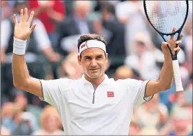  ??  ?? Roger Federer wrapped up 350 Grand Slam Singles wins yesterday