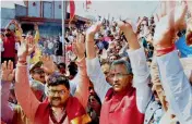  ?? — PTI ?? Uttarakhan­d chief minister Trivendra Singh Rawat offers prayers at Har Ki Pauri, in Hardwar, on Monday.