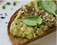  ?? Victoria Nazaruk / Unsplash ?? Quintessen­tial avocado toast, while delicious, is not enough to lure variety-hungry vegans to a restaurant