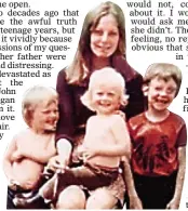  ??  ?? SINGLE MOTHER: Sue with her children in the late 1960s