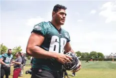  ?? AP ?? Philadelph­ia Eagles’ Jordan Mailata had two heart operations in 2015, which interrupte­d his junior rugby league progress.